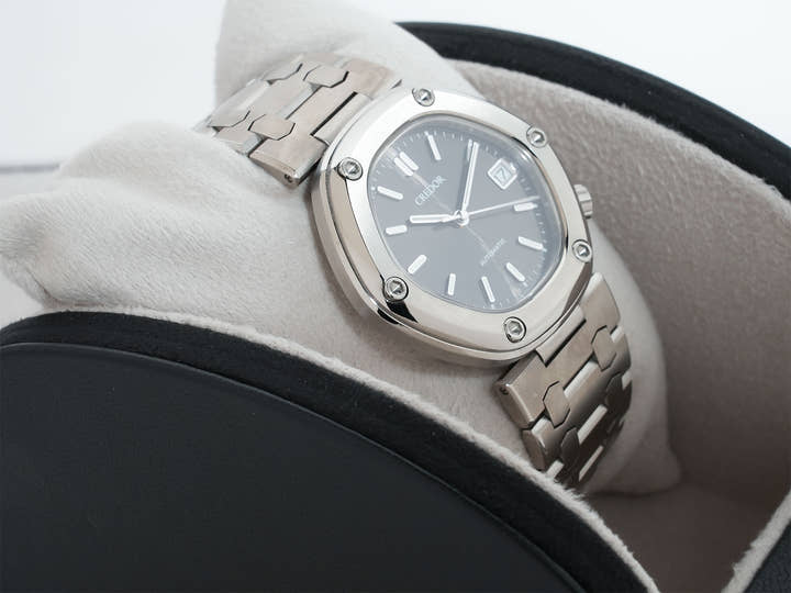 セイコー クレドール ロコモティブ Ref.GCCR999 TI ブラック文字盤 中古 g2fqk3uv