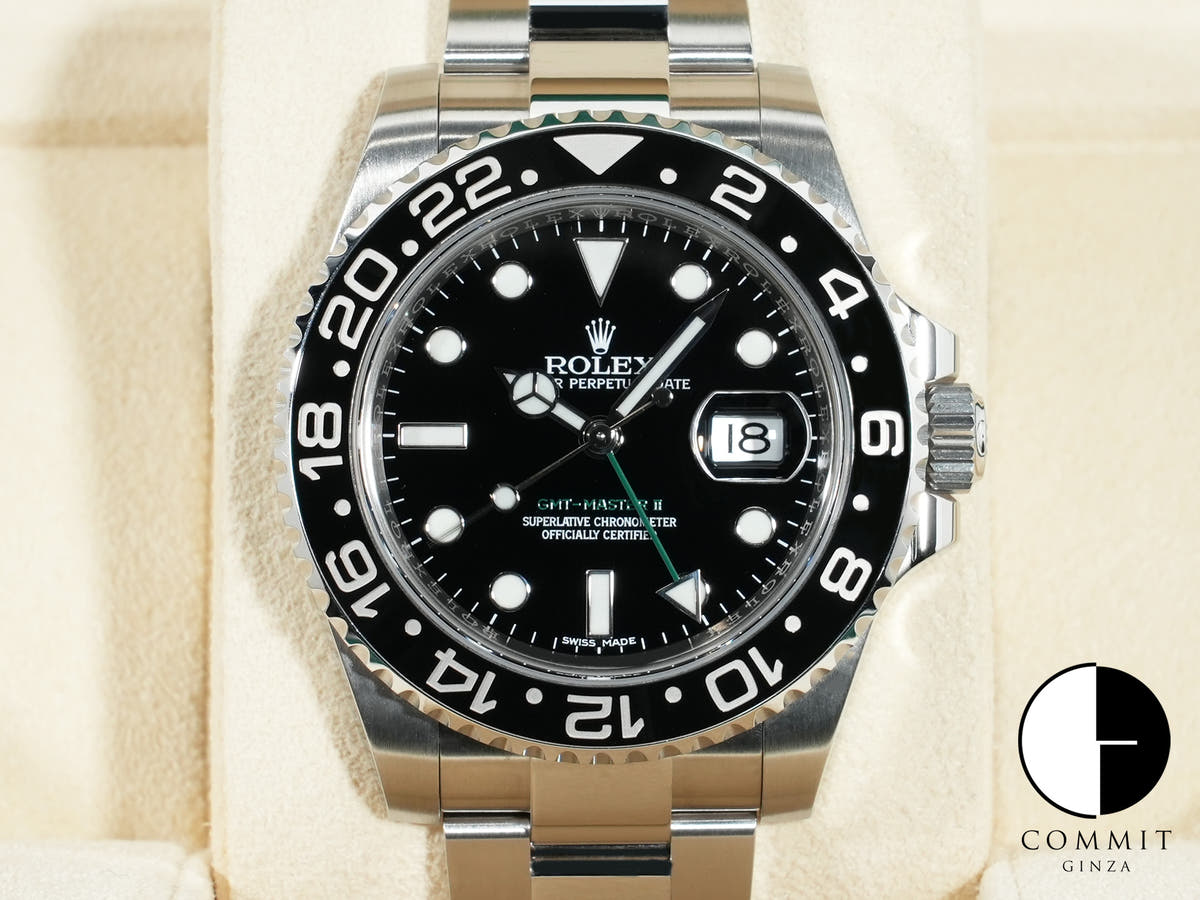 ロレックス GMTマスターII Ref.116710LN ステンレススチール ブラック文字盤 オイスターブレスレット