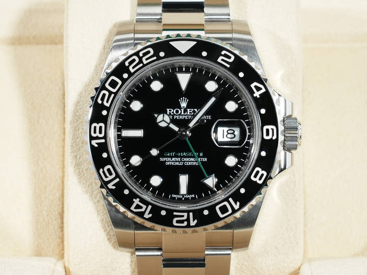 ロレックス GMTマスターII Ref.116710LN ステンレススチール ブラック文字盤 オイスターブレスレット