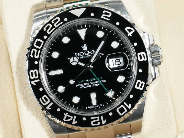 ロレックス GMTマスターII Ref.116710LN ステンレススチール ブラック文字盤 オイスターブレスレット