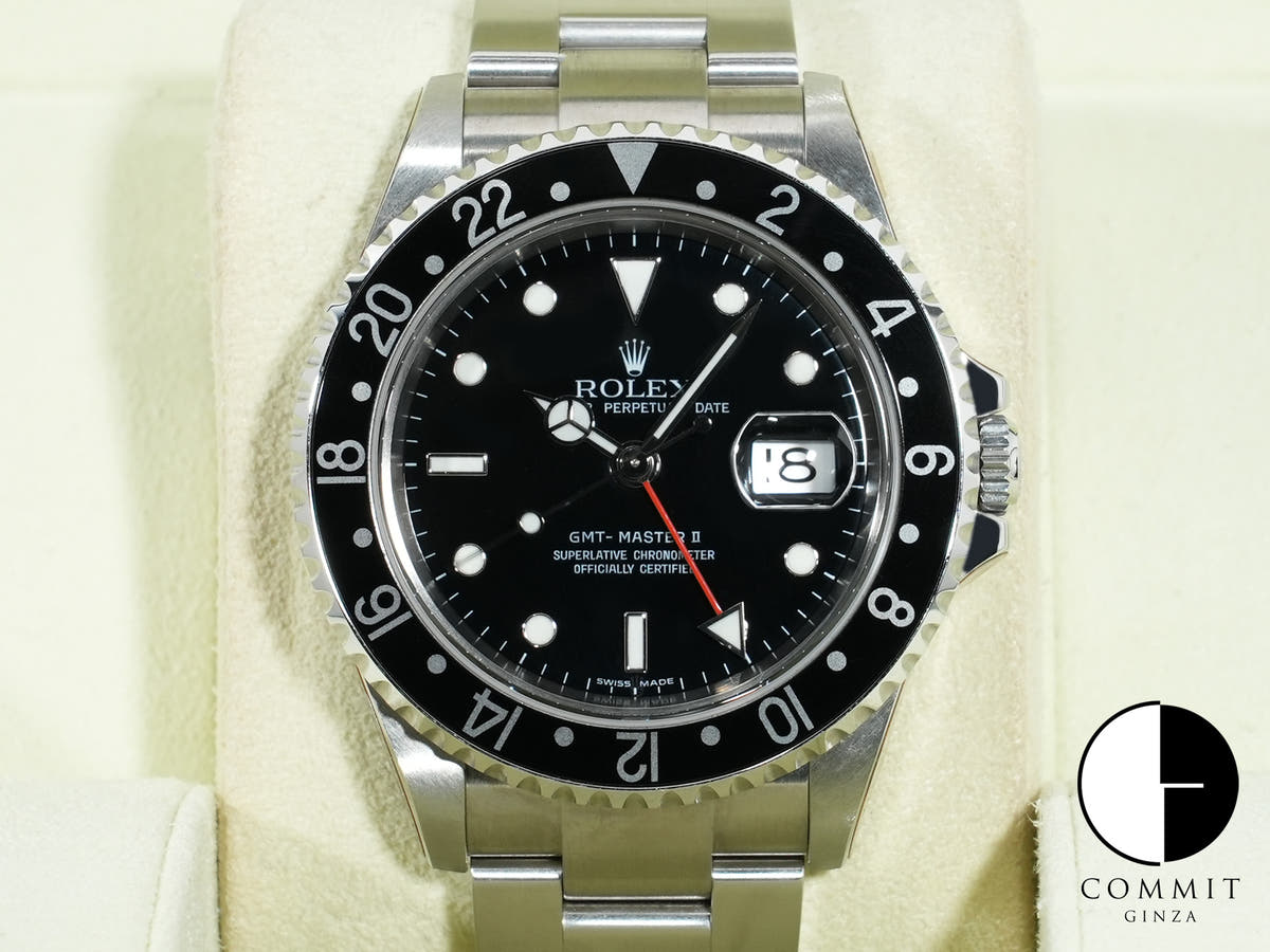 ロレックス GMTマスターII Ref.16710 ステンレススチール ブラック文字盤 オイスターブレスレット
