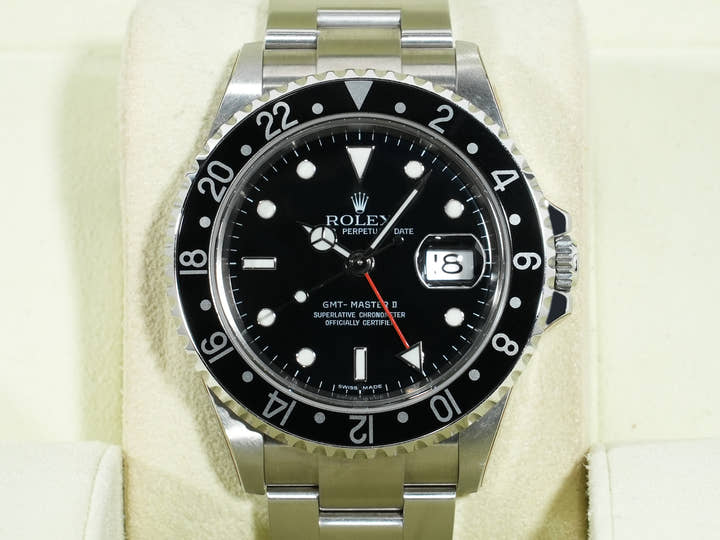 ロレックス GMTマスターII Ref.16710 ステンレススチール ブラック文字盤 オイスターブレスレット