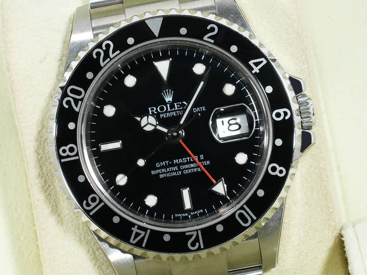 ロレックス GMTマスターII Ref.16710 ステンレススチール ブラック文字盤 オイスターブレスレット