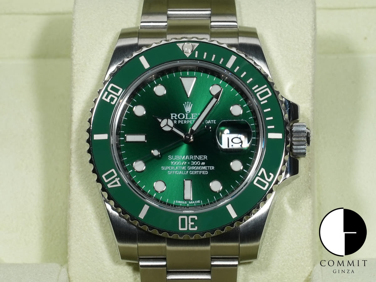 ロレックス サブマリーナー デイト Ref.116610LV ステンレススチール グリーン文字盤