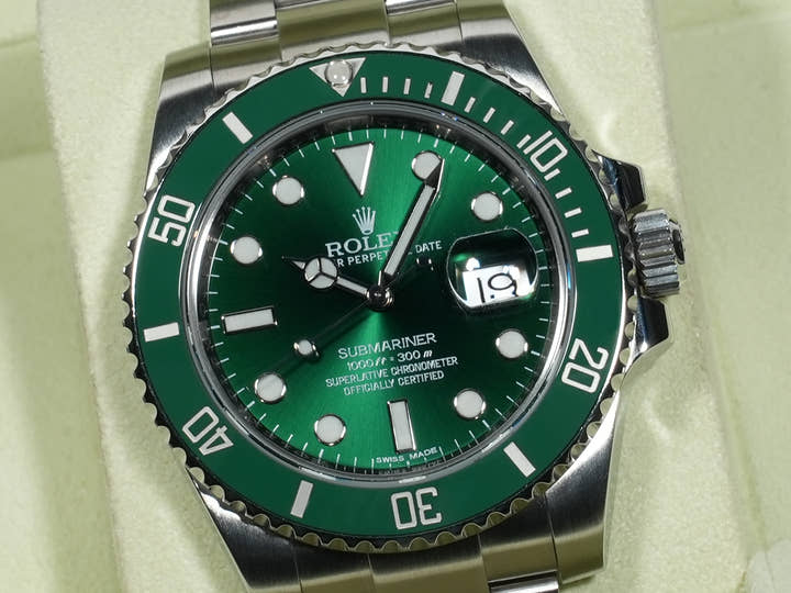 ロレックス サブマリーナー デイト Ref.116610LV ステンレススチール グリーン文字盤