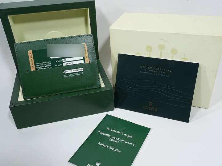 ロレックス サブマリーナー デイト Ref.116610LV ステンレススチール グリーン文字盤