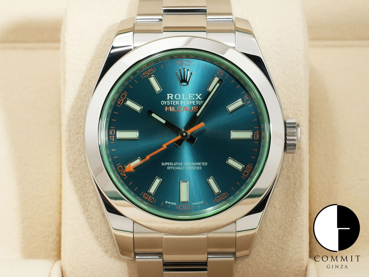 ロレックス ミルガウス Ref.116400GV ステンレススチール Zブルー文字盤