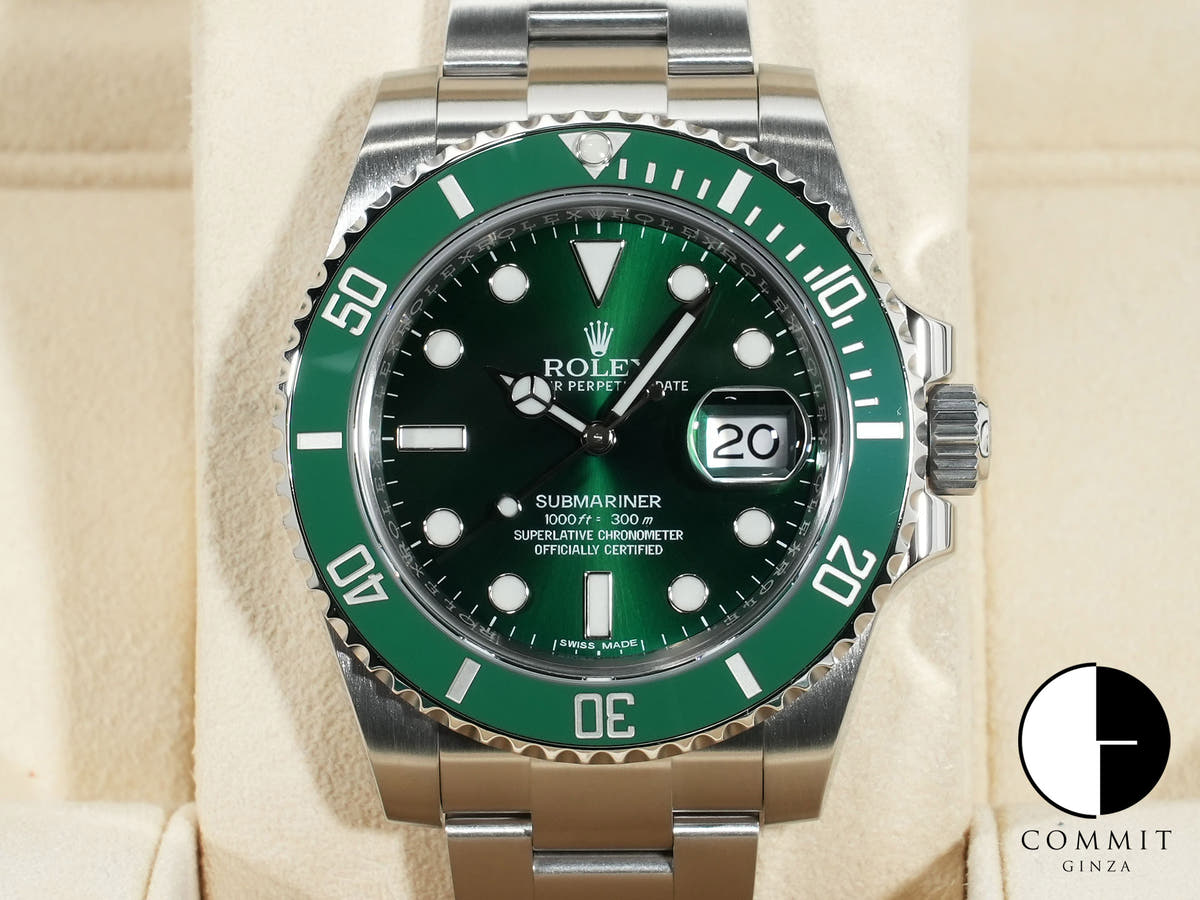ロレックス サブマリーナー デイト Ref.116610LV ステンレススチール グリーン文字盤