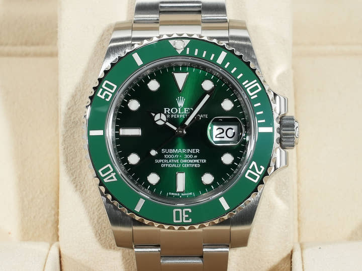 ロレックス サブマリーナー デイト Ref.116610LV ステンレススチール グリーン文字盤