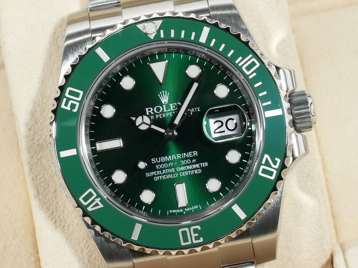 ロレックス サブマリーナー デイト Ref.116610LV ステンレススチール グリーン文字盤