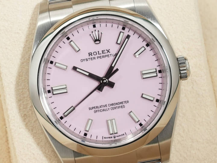 ロレックス オイスターパーペチュアル36 Ref.126000 ステンレススチール キャンディピンク文字盤