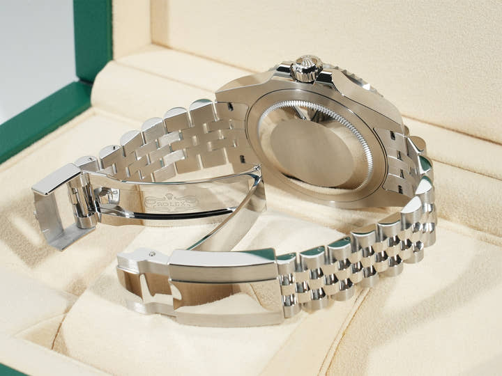 Rolex GMT Master II Ref.126710GRNR SS Black Dial Jubilee Bracelet Unused t743q6sk