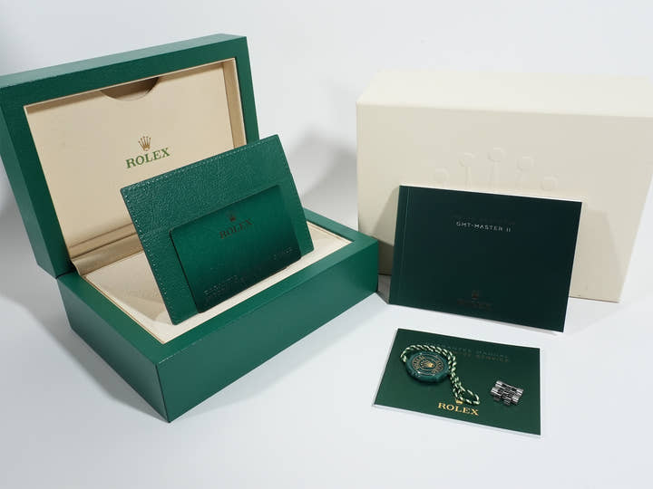 Rolex GMT Master II Ref.126710GRNR SS Black Dial Jubilee Bracelet Unused t743q6sk