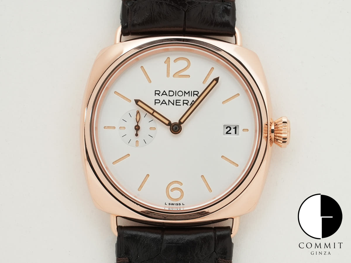 パネライ ラジオミール クアランタ ゴールドテック™ Ref.PAM01026 GOLDTECH ホワイト文字盤 美中古 3c3mjffz