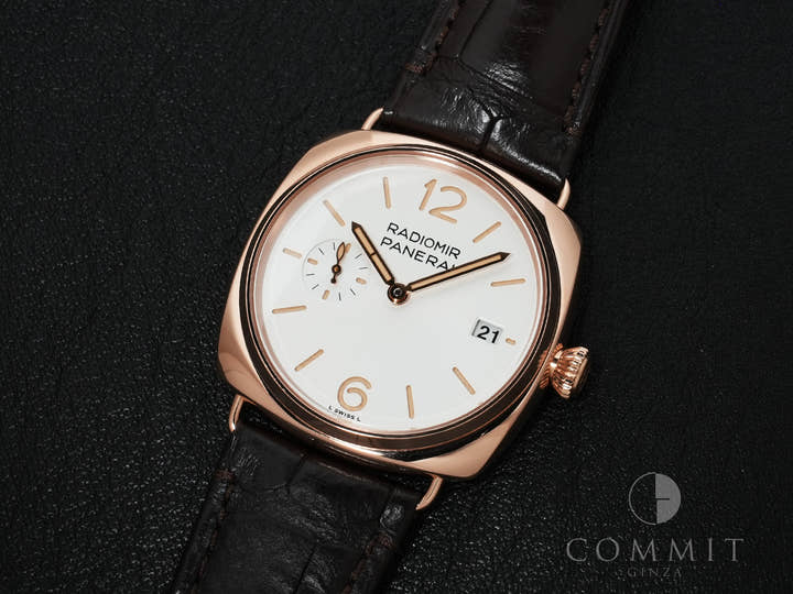 パネライ ラジオミール クアランタ ゴールドテック™ Ref.PAM01026 GOLDTECH ホワイト文字盤 美中古 3c3mjffz