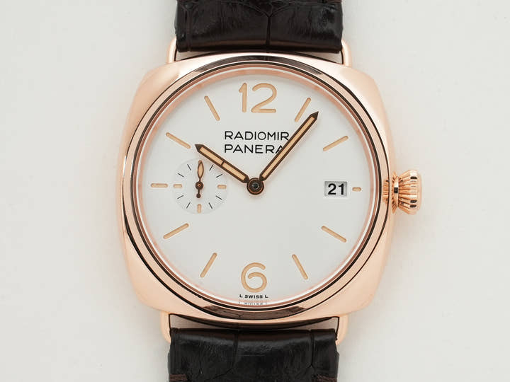 パネライ ラジオミール クアランタ ゴールドテック™ Ref.PAM01026 GOLDTECH ホワイト文字盤 美中古 3c3mjffz