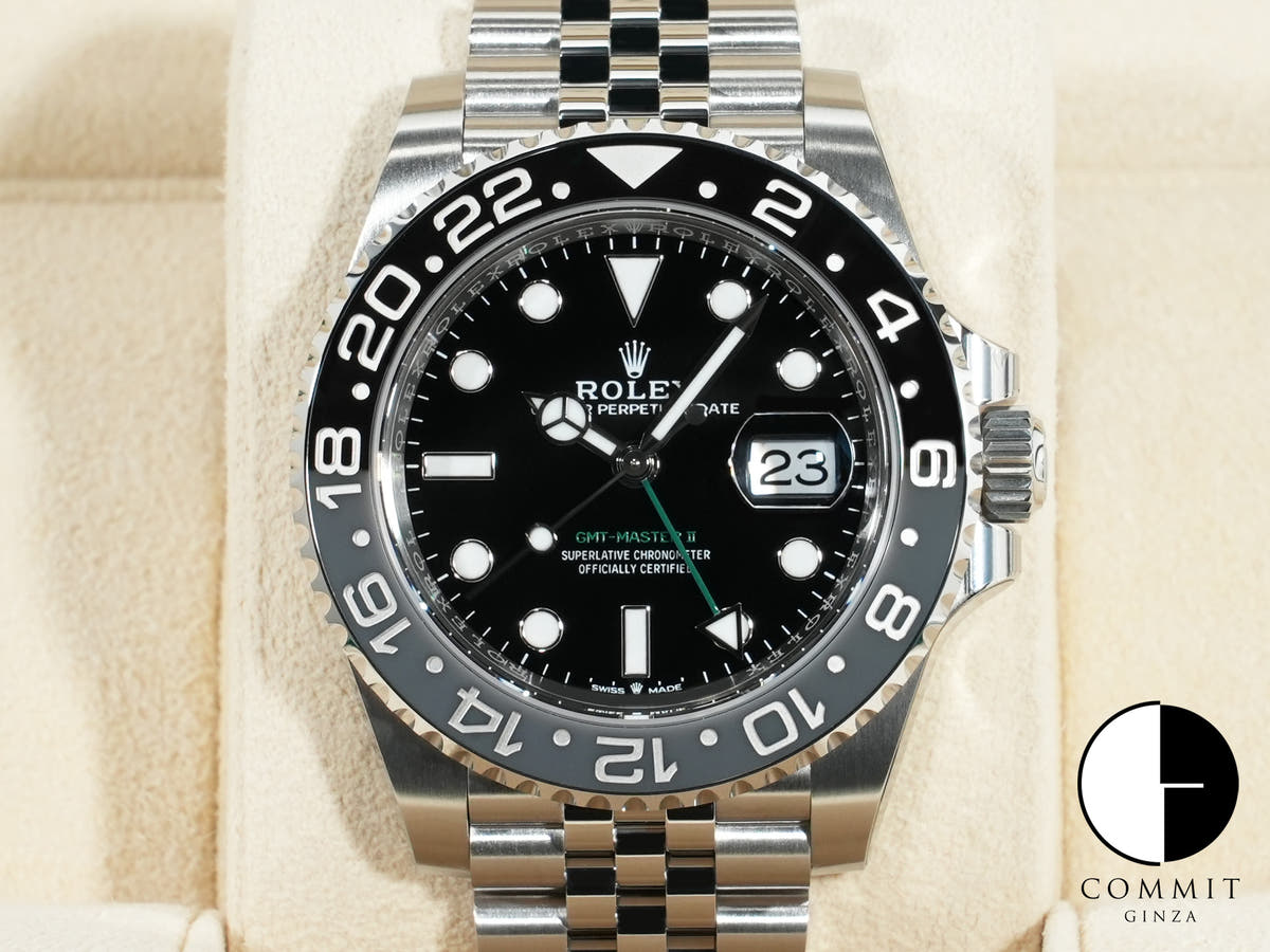 Rolex GMT Master II Ref.126710GRNR SS Black Dial Jubilee Bracelet Unused dbsae7cq