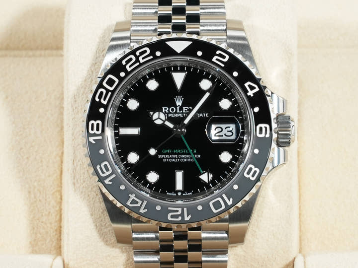 Rolex GMT Master II Ref.126710GRNR SS Black Dial Jubilee Bracelet Unused dbsae7cq