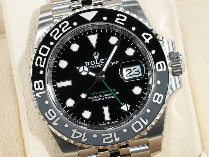 Rolex GMT Master II Ref.126710GRNR SS Black Dial Jubilee Bracelet Unused dbsae7cq