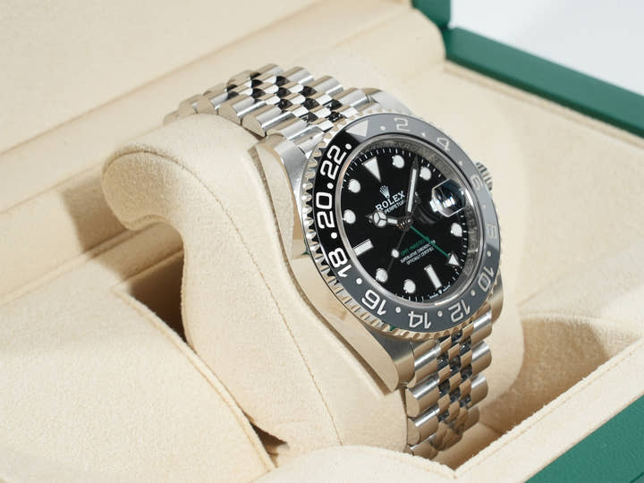 Rolex GMT Master II Ref.126710GRNR SS Black Dial Jubilee Bracelet Unused dbsae7cq