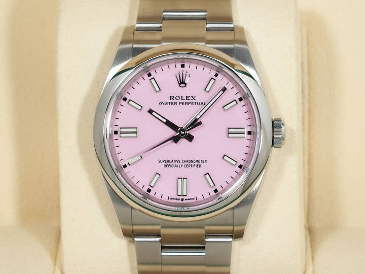 ロレックス オイスターパーペチュアル36 Ref.126000 ステンレススチール キャンディピンク文字盤