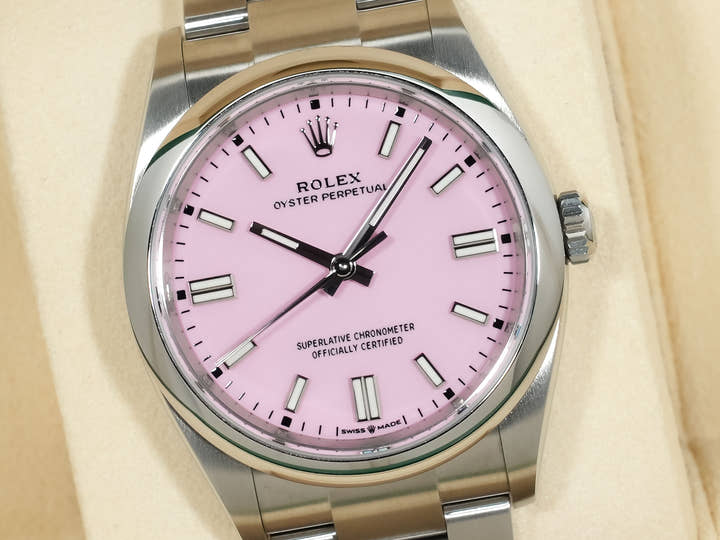 ロレックス オイスターパーペチュアル36 Ref.126000 ステンレススチール キャンディピンク文字盤