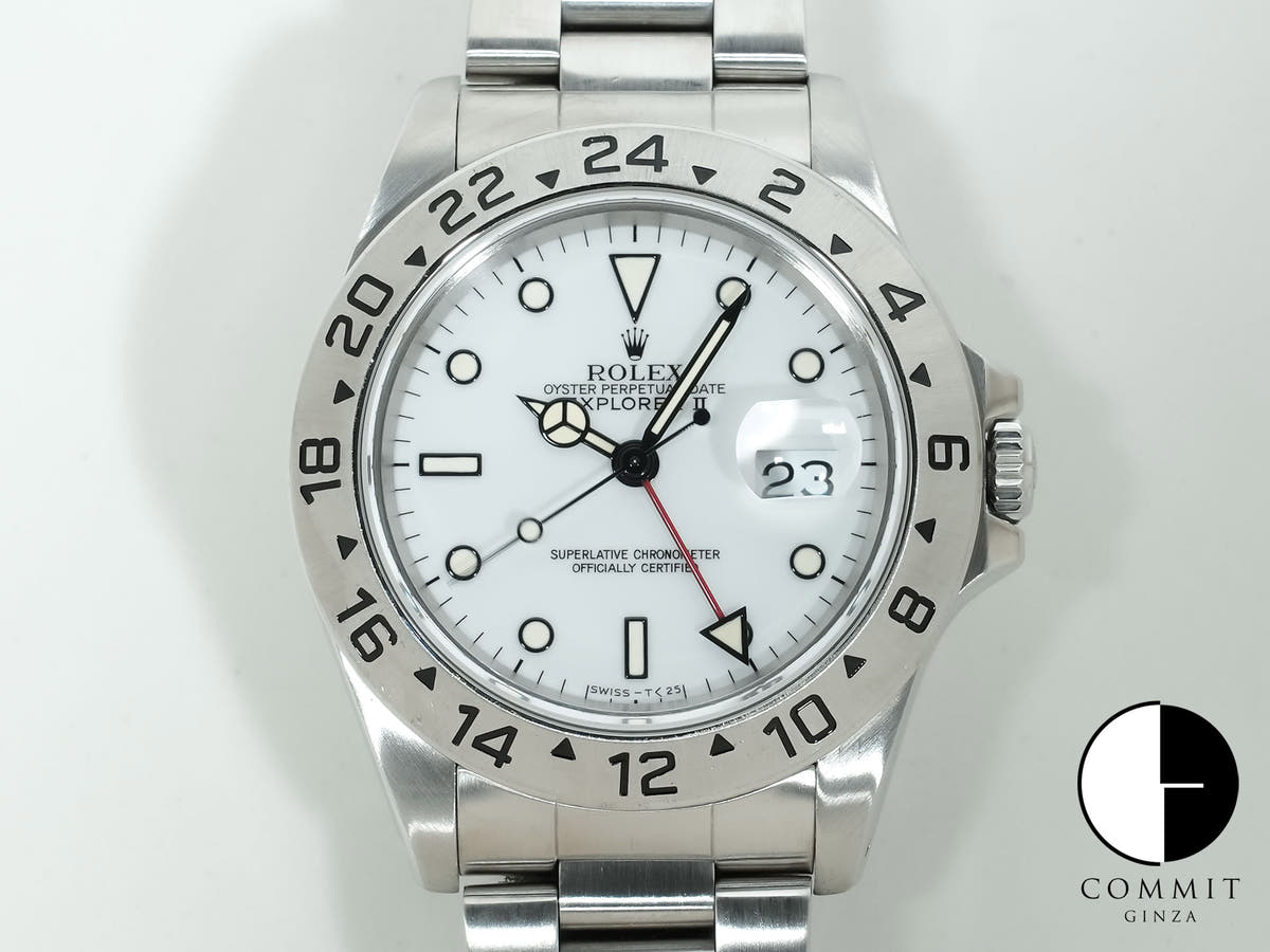 ロレックス エクスプローラーII Ref.16570 ステンレススチール ホワイト文字盤