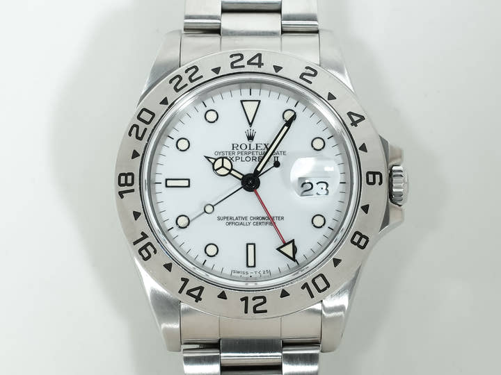 ロレックス エクスプローラーII Ref.16570 ステンレススチール ホワイト文字盤