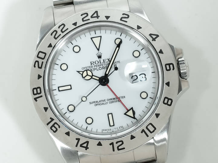 ロレックス エクスプローラーII Ref.16570 ステンレススチール ホワイト文字盤