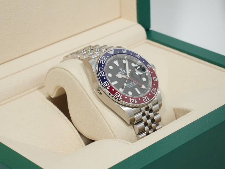 Rolex GMT Master II Ref.126710BLRO SS Black Dial Jubilee Bracelet Unused s487pmfo