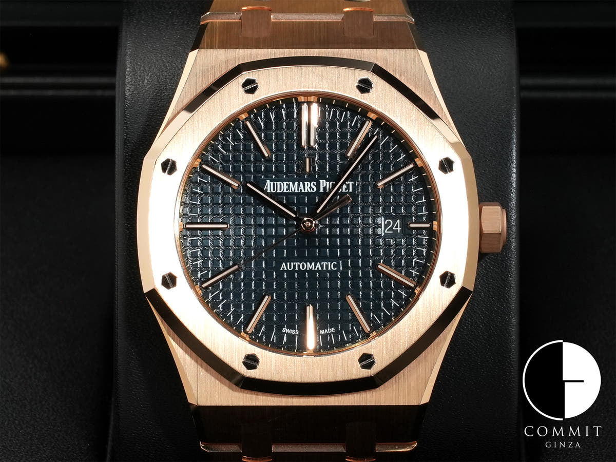 オーデマピゲ ロイヤルオーク Ref.15400OR.OO.1220OR.03 ピンクゴールド ブルー文字盤