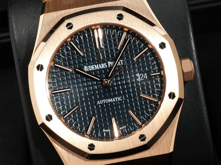 オーデマピゲ ロイヤルオーク Ref.15400OR.OO.1220OR.03 ピンクゴールド ブルー文字盤