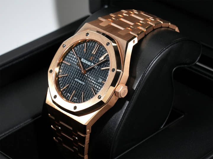 オーデマピゲ ロイヤルオーク Ref.15400OR.OO.1220OR.03 ピンクゴールド ブルー文字盤