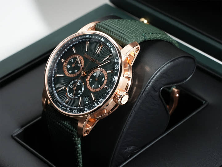 オーデマピゲ CODE 11.59 バイ オーデマ ピゲ クロノグラフ Ref.26393OR.OO.A056KB.01 ピンクゴールド グリーン文字盤