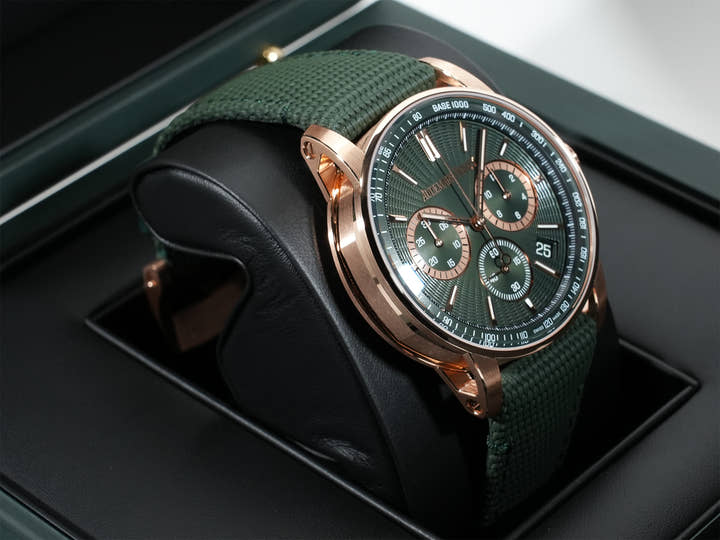 オーデマピゲ CODE 11.59 バイ オーデマ ピゲ クロノグラフ Ref.26393OR.OO.A056KB.01 ピンクゴールド グリーン文字盤