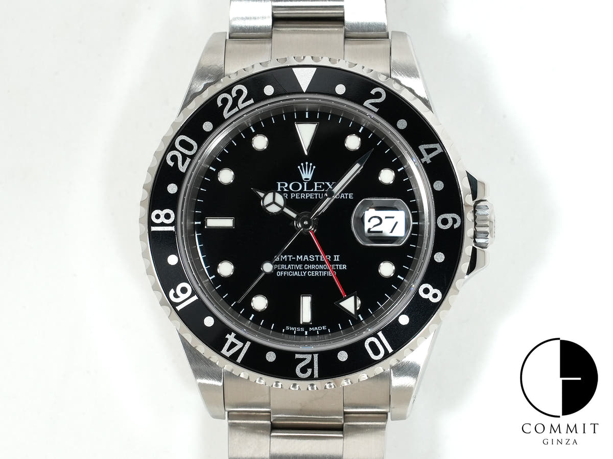 ロレックス GMTマスターII Ref.16710 ステンレススチール ブラック文字盤 オイスターブレスレット