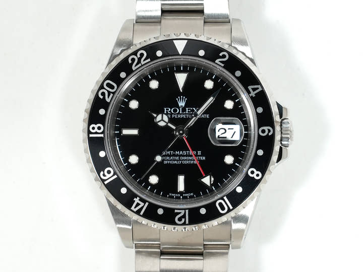 ロレックス GMTマスターII Ref.16710 ステンレススチール ブラック文字盤 オイスターブレスレット
