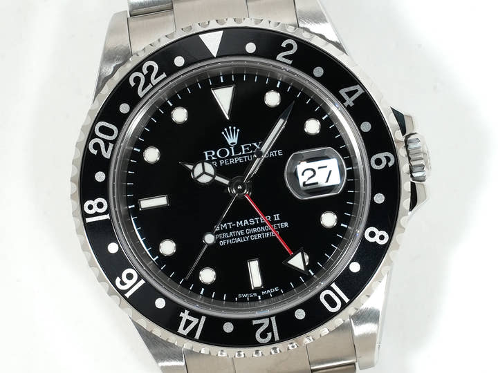 ロレックス GMTマスターII Ref.16710 ステンレススチール ブラック文字盤 オイスターブレスレット