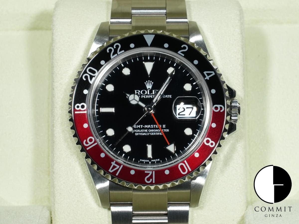ロレックス GMTマスターII Ref.16710 ステンレススチール ブラック文字盤 オイスターブレスレット