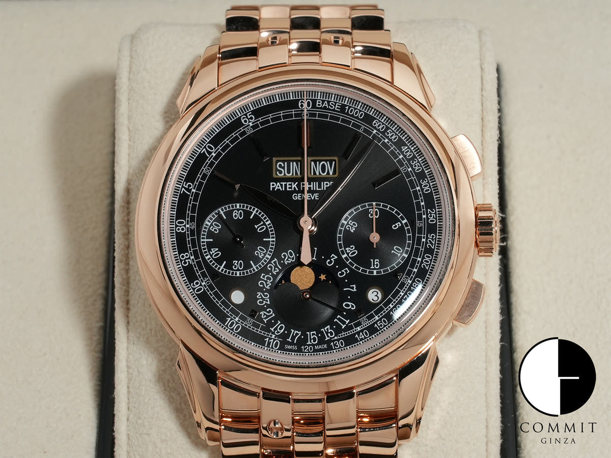 パテックフィリップ パーペチュアルカレンダー クロノグラフ Ref.5270/1R-001 ローズゴールド エボニーブラック ソレイユ文字盤