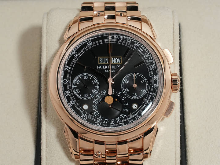 パテックフィリップ パーペチュアルカレンダー クロノグラフ Ref.5270/1R-001 ローズゴールド エボニーブラック ソレイユ文字盤