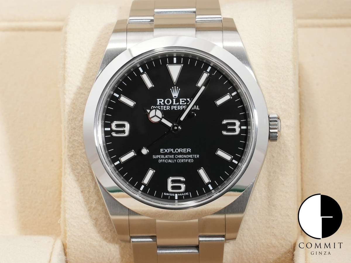 ロレックス エクスプローラーI Ref.214270 ステンレススチール ブラック文字盤