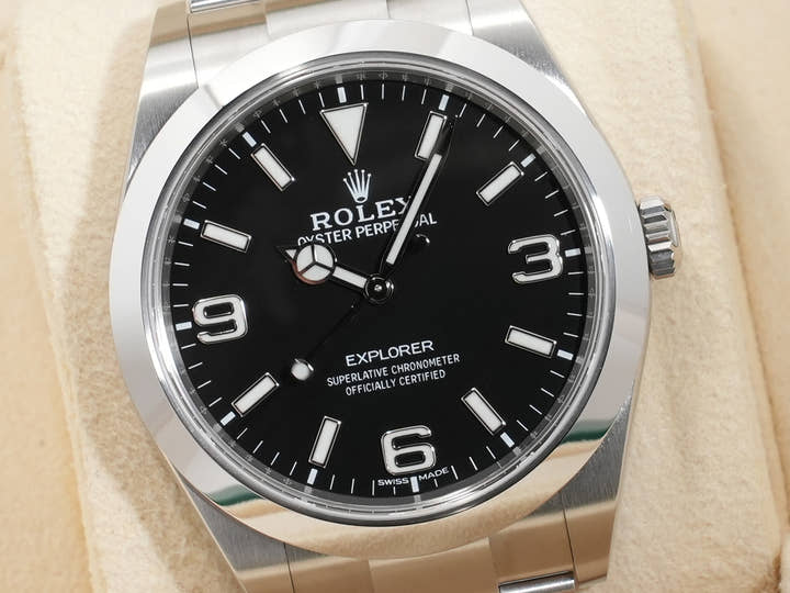 ロレックス エクスプローラーI Ref.214270 ステンレススチール ブラック文字盤