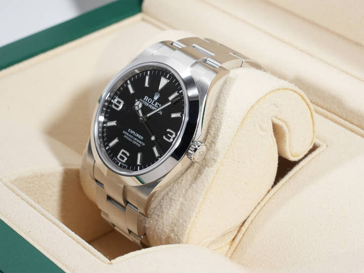 ロレックス エクスプローラーI Ref.214270 ステンレススチール ブラック文字盤