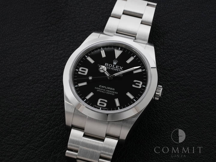 ロレックス エクスプローラーI Ref.214270 ステンレススチール ブラック文字盤