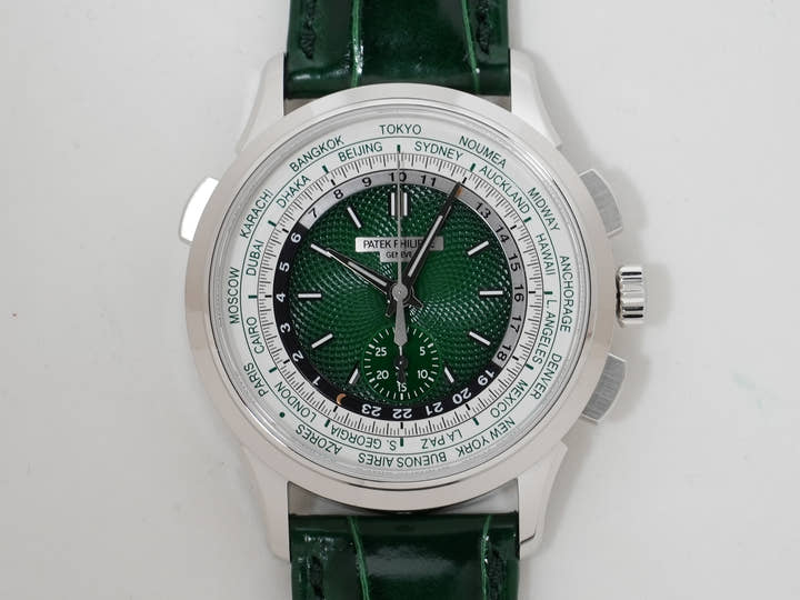 パテックフィリップ コンプリケーション ワールドタイム クロノグラフ Ref.5930P-001 プラチナ グリーン文字盤