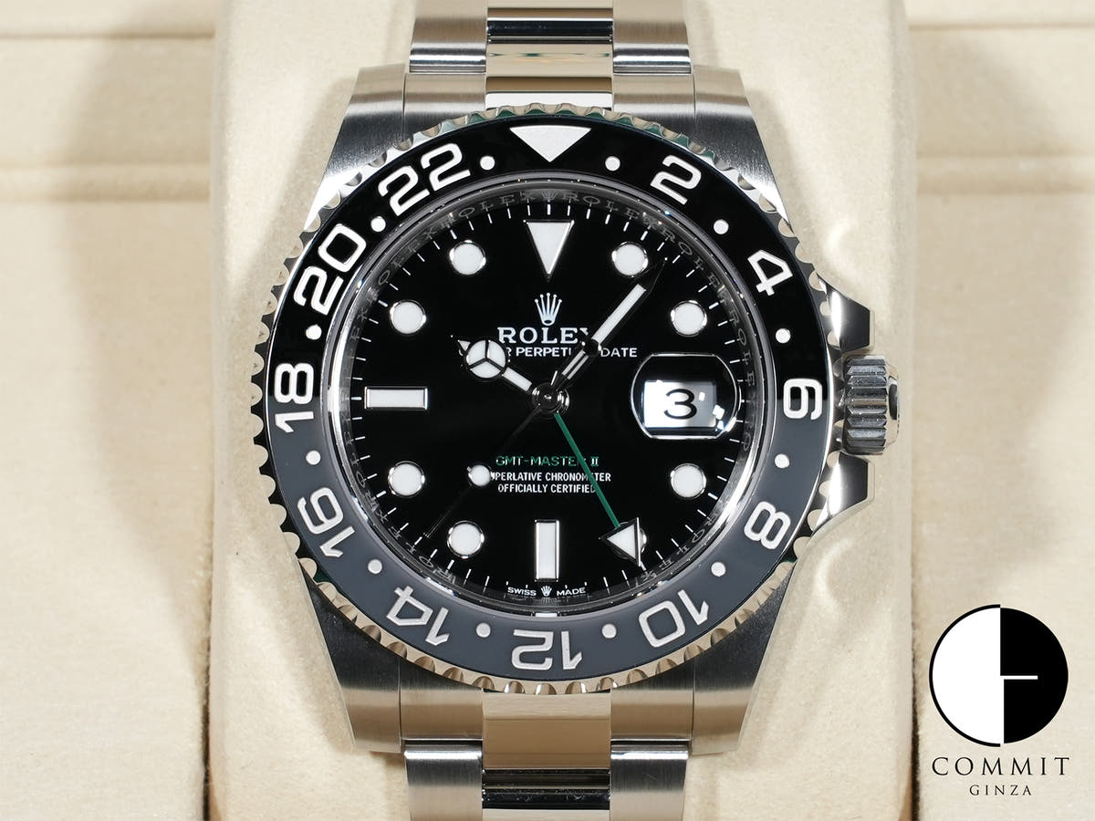 Rolex GMT Master II Ref.126710GRNR SS Black Dial Oyster Bracelet Unused fc8ydzyk