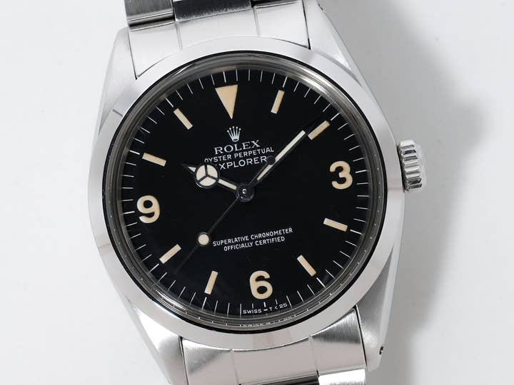 ロレックス エクスプローラーI Ref.1016 ステンレススチール ブラック文字盤 中古 yxde3otv