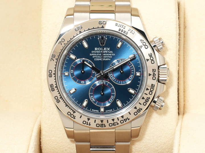 ロレックス デイトナ Ref.116509 ホワイトゴールド ブルー文字盤 美中古 xmt9tp4v