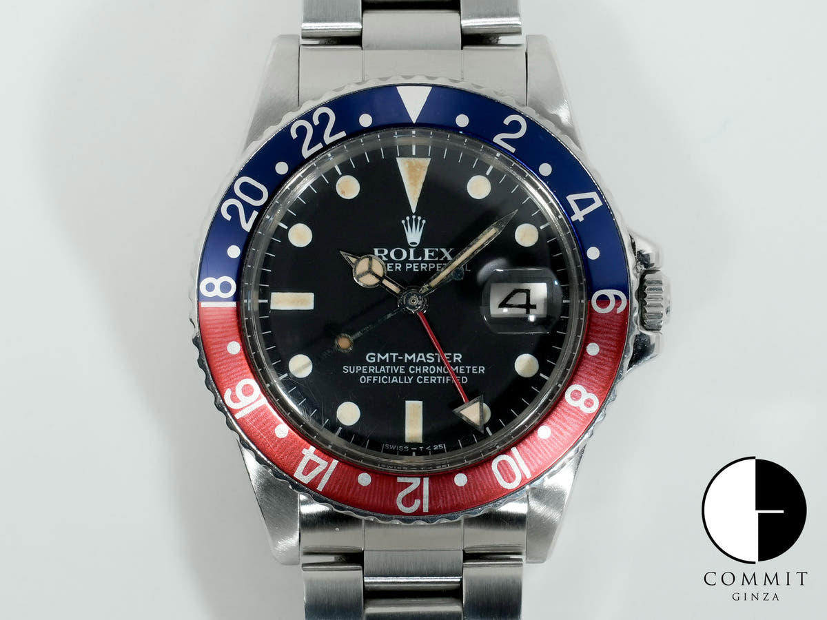 ロレックス GMTマスター Ref.16750 ステンレススチール ブラック文字盤 オイスターブレスレット